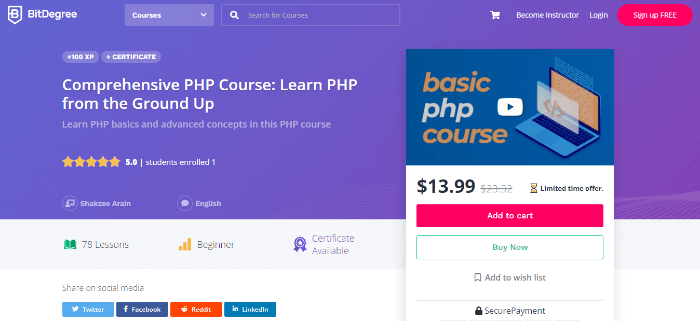 best PHP course
