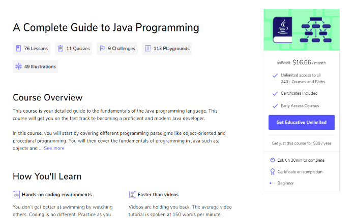 Complete Java Programming Guide - Educative