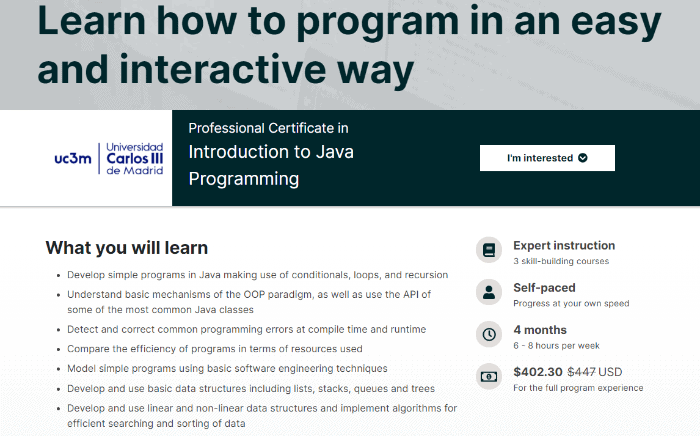 Introduction to Java Programming - edX