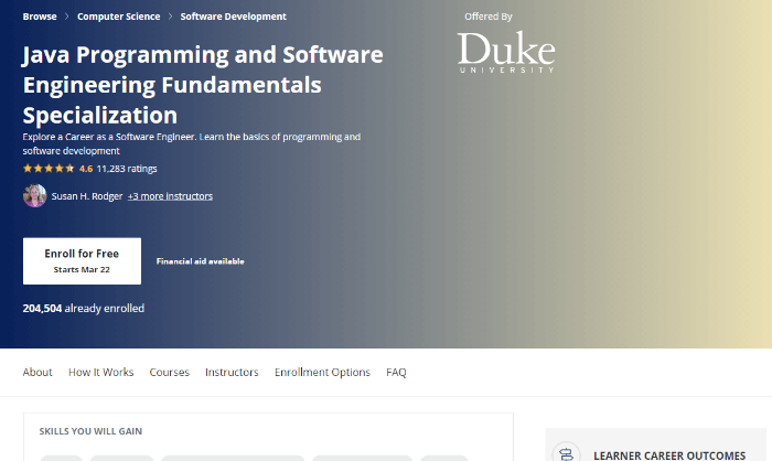 Java Programming & Software Engineering (Duke University) - Coursera