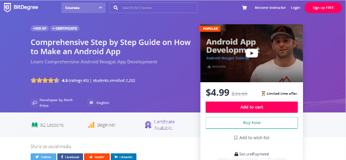best Android development course